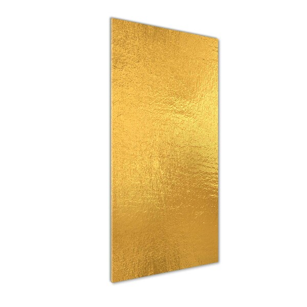 Cuadro de metacrilato moderno efecto cristal vertical Fondo de lámina de oro