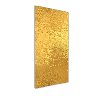 Cuadro de metacrilato moderno efecto cristal vertical Fondo de lámina de oro