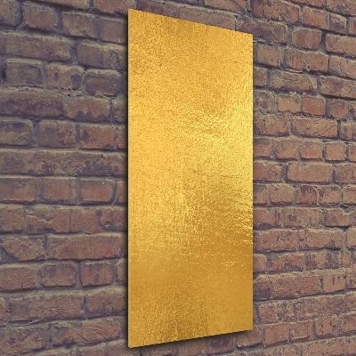 Cuadro de metacrilato moderno efecto cristal vertical Fondo de lámina de oro