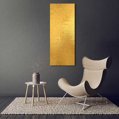 Cuadro de metacrilato moderno efecto cristal vertical Fondo de lámina de oro
