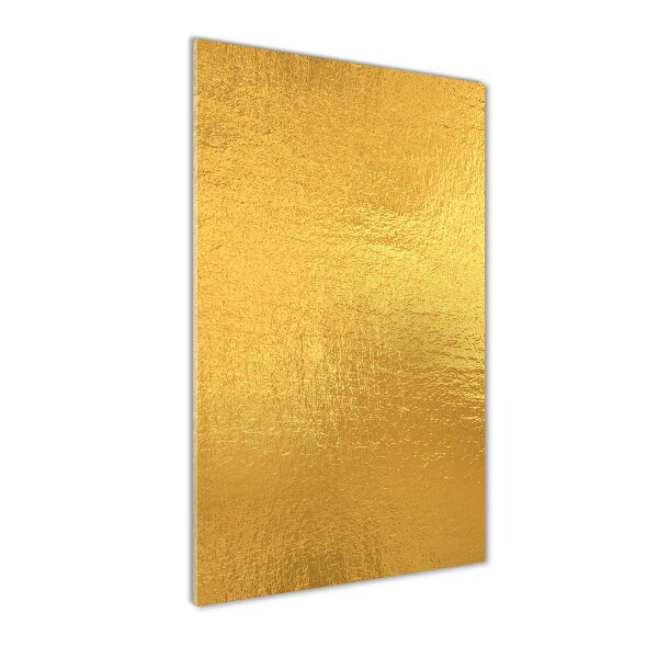 Cuadro de metacrilato moderno efecto cristal vertical Fondo de lámina de oro