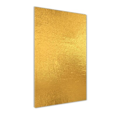 Cuadro de metacrilato moderno efecto cristal vertical Fondo de lámina de oro