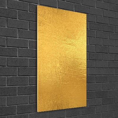 Cuadro de metacrilato moderno efecto cristal vertical Fondo de lámina de oro