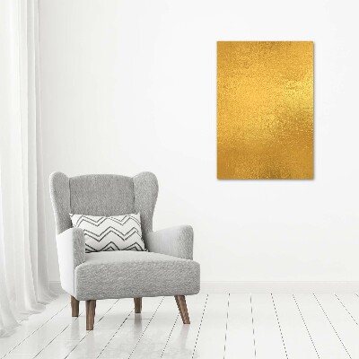 Cuadro de metacrilato moderno efecto cristal vertical Fondo de lámina de oro