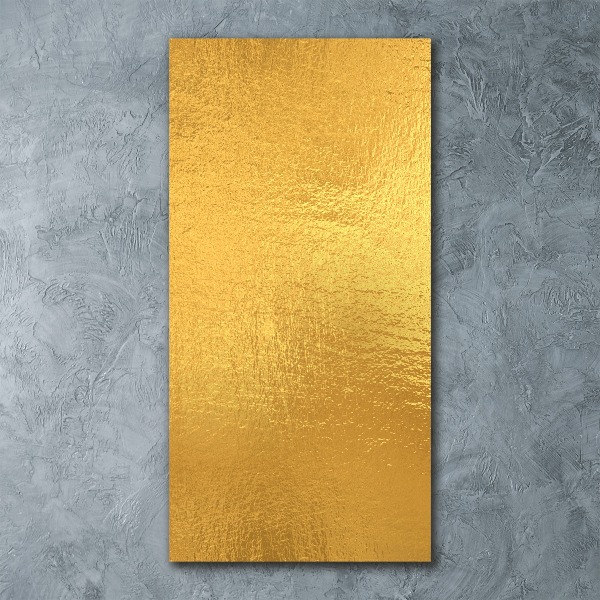 Cuadro de metacrilato moderno efecto cristal vertical Fondo de lámina de oro