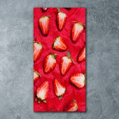 Cuadro de metacrilato moderno efecto cristal vertical fresas