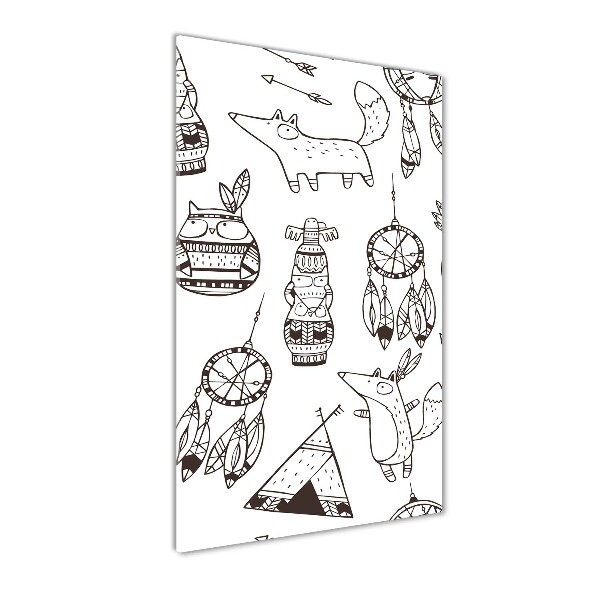 Cuadro de metacrilato moderno efecto cristal vertical origen indio