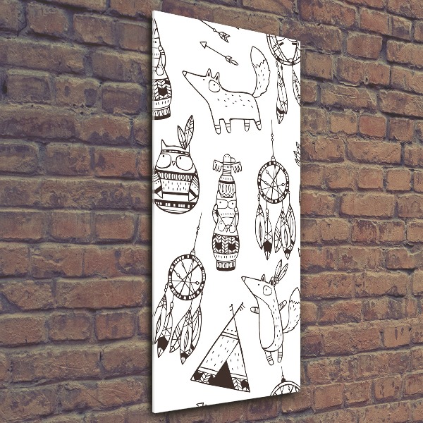 Cuadro de metacrilato moderno efecto cristal vertical origen indio