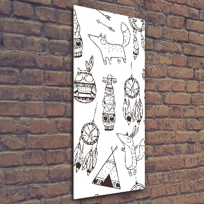 Cuadro de metacrilato moderno efecto cristal vertical origen indio