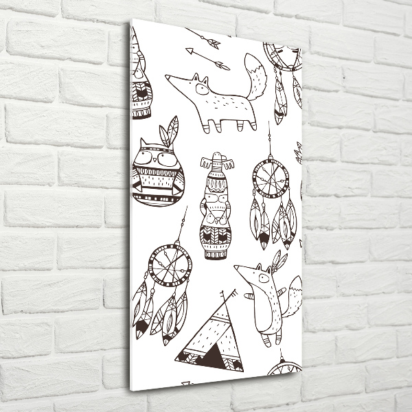 Cuadro de metacrilato moderno efecto cristal vertical origen indio