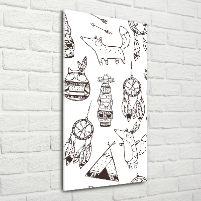 Cuadro de metacrilato moderno efecto cristal vertical origen indio