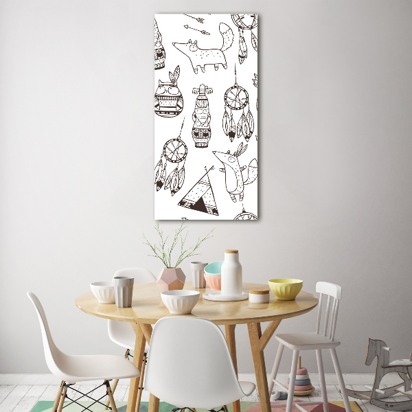 Cuadro de metacrilato moderno efecto cristal vertical origen indio