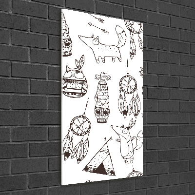 Cuadro de metacrilato moderno efecto cristal vertical origen indio