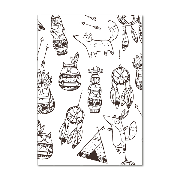 Cuadro de metacrilato moderno efecto cristal vertical origen indio