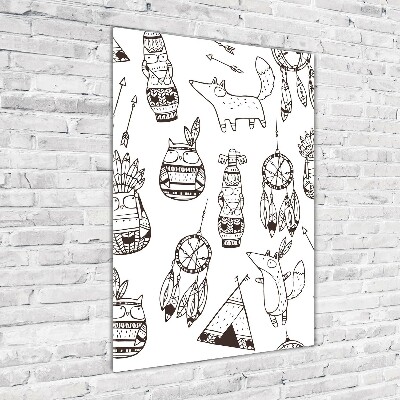 Cuadro de metacrilato moderno efecto cristal vertical origen indio