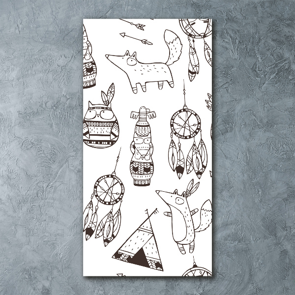 Cuadro de metacrilato moderno efecto cristal vertical origen indio