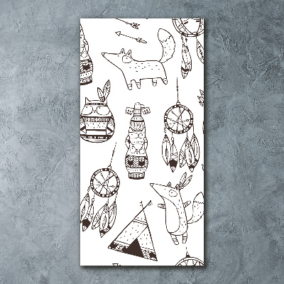 Cuadro de metacrilato moderno efecto cristal vertical origen indio