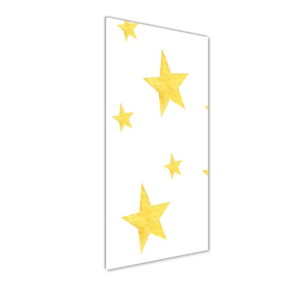 Cuadro decorativo en acrílico brillante vertical Estrellas amarillas