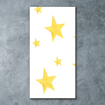 Cuadro decorativo en acrílico brillante vertical Estrellas amarillas