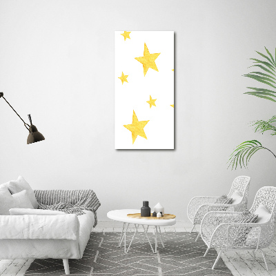Cuadro decorativo en acrílico brillante vertical Estrellas amarillas