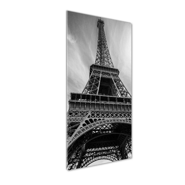 Cuadro de metacrilato moderno efecto cristal vertical Torre Eiffel de París