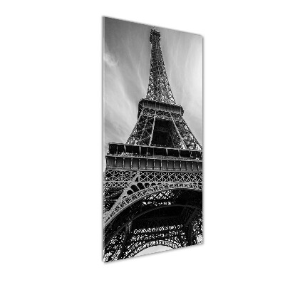 Cuadro de metacrilato moderno efecto cristal vertical Torre Eiffel de París