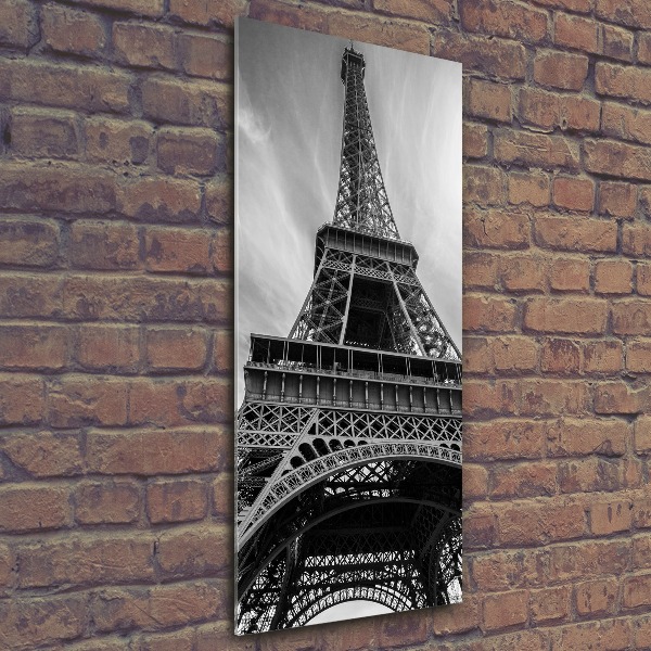 Cuadro de metacrilato moderno efecto cristal vertical Torre Eiffel de París