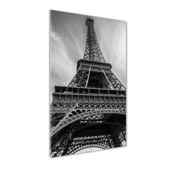 Cuadro de metacrilato moderno efecto cristal vertical Torre Eiffel de París