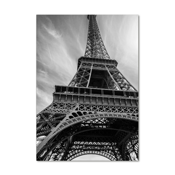 Cuadro de metacrilato moderno efecto cristal vertical Torre Eiffel de París