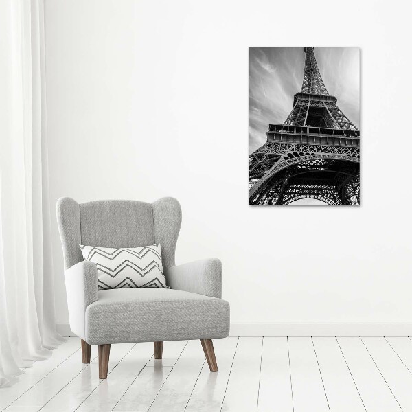 Cuadro de metacrilato moderno efecto cristal vertical Torre Eiffel de París