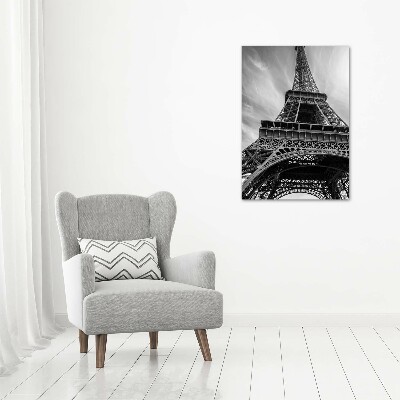 Cuadro de metacrilato moderno efecto cristal vertical Torre Eiffel de París