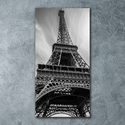 Cuadro de metacrilato moderno efecto cristal vertical Torre Eiffel de París