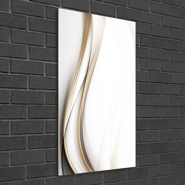 Cuadro de metacrilato moderno efecto cristal vertical Onda abstracta