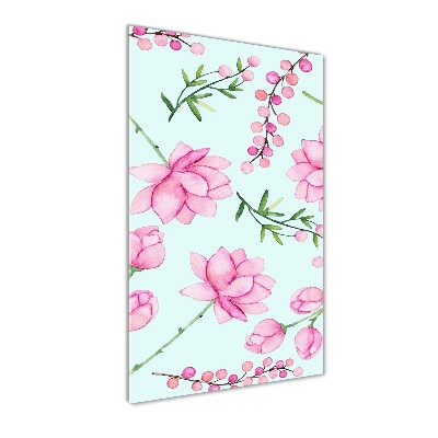 Cuadro de metacrilato vertical Flores y bayas