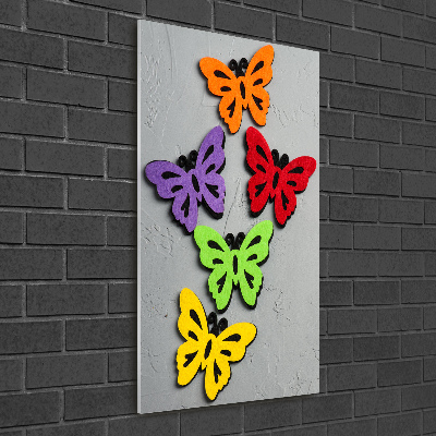 Impresión en metacrilato de alta calidad vertical mariposas coloridas