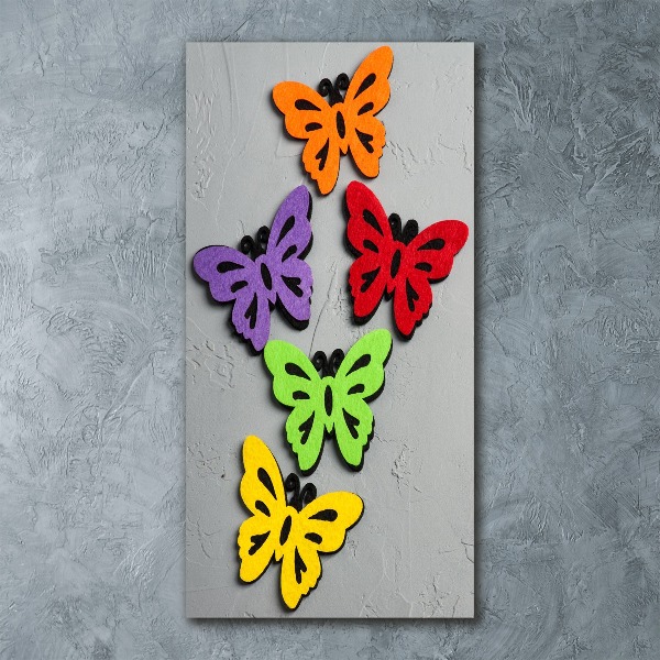 Impresión en metacrilato de alta calidad vertical mariposas coloridas