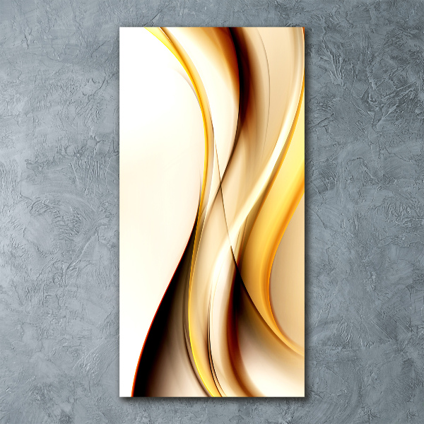 Cuadro decorativo en acrílico brillante vertical Onda abstracta