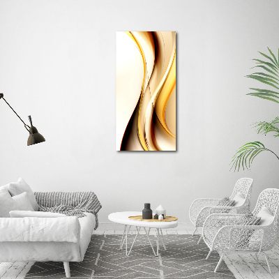 Cuadro decorativo en acrílico brillante vertical Onda abstracta