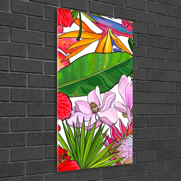 Obraz zdjęcie szkło akryl pionowy Hawajski wzór