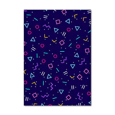 Cuadro decorativo en acrílico brillante vertical Fondo geométrico