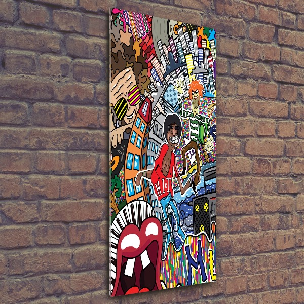 Cuadro de metacrilato vertical Collage musical