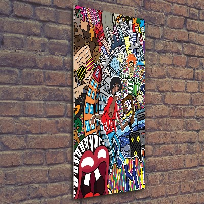 Cuadro de metacrilato vertical Collage musical