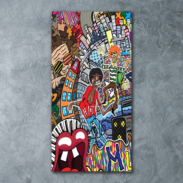 Cuadro de metacrilato vertical Collage musical