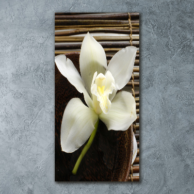 Impresión en metacrilato de alta calidad vertical Orquídea