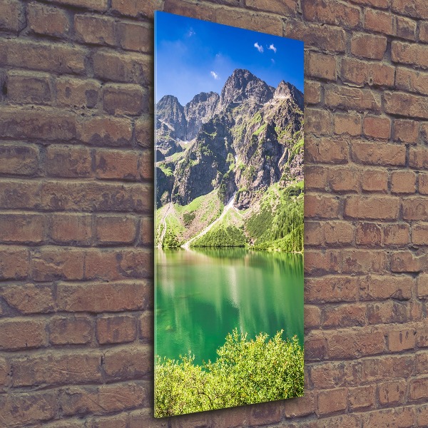 Cuadro de metacrilato moderno efecto cristal vertical El ojo de mar de los montes Tatra