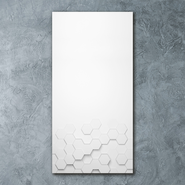 Impresión en metacrilato de alta calidad vertical Fondo de hexágonos