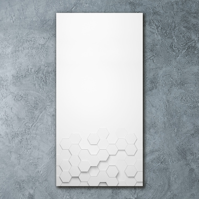 Impresión en metacrilato de alta calidad vertical Fondo de hexágonos