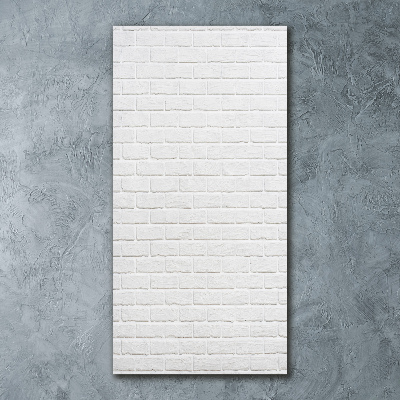 Cuadro de metacrilato moderno efecto cristal vertical pared de ladrillos