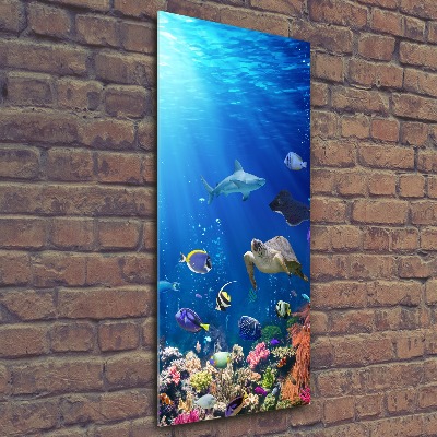 Impresión en metacrilato de alta calidad vertical Arrecife de coral