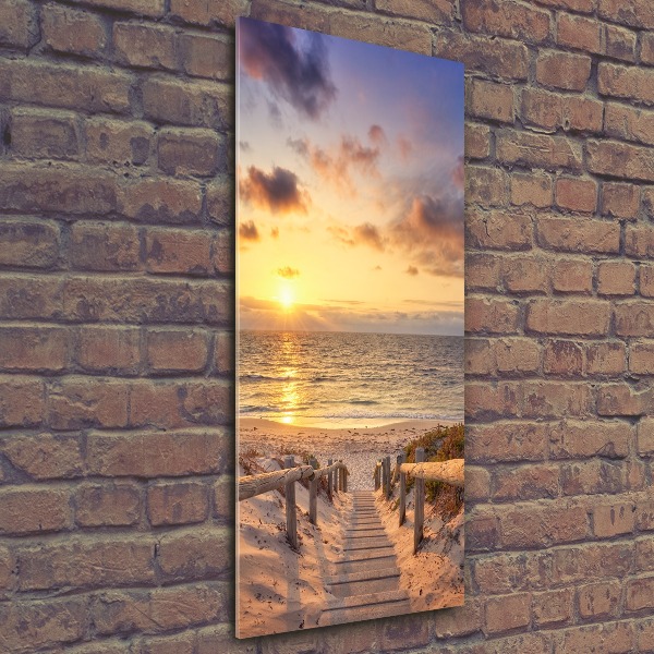 Cuadro de metacrilato vertical Camino a la playa